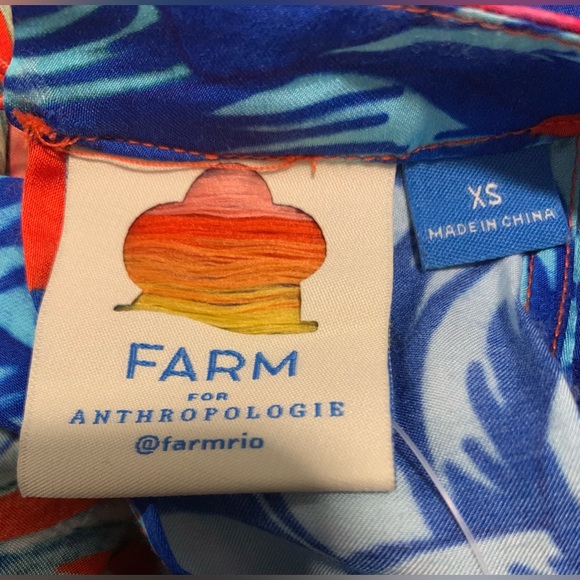 Farm Rio x Anthropologie Floral Printed Halter Wide Leg Jumpsuit size XS - Picture 8 of 15